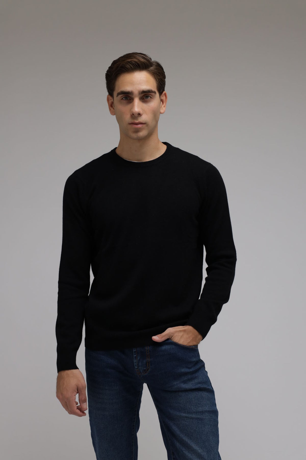 Girocollo in lana e cashmere Premium