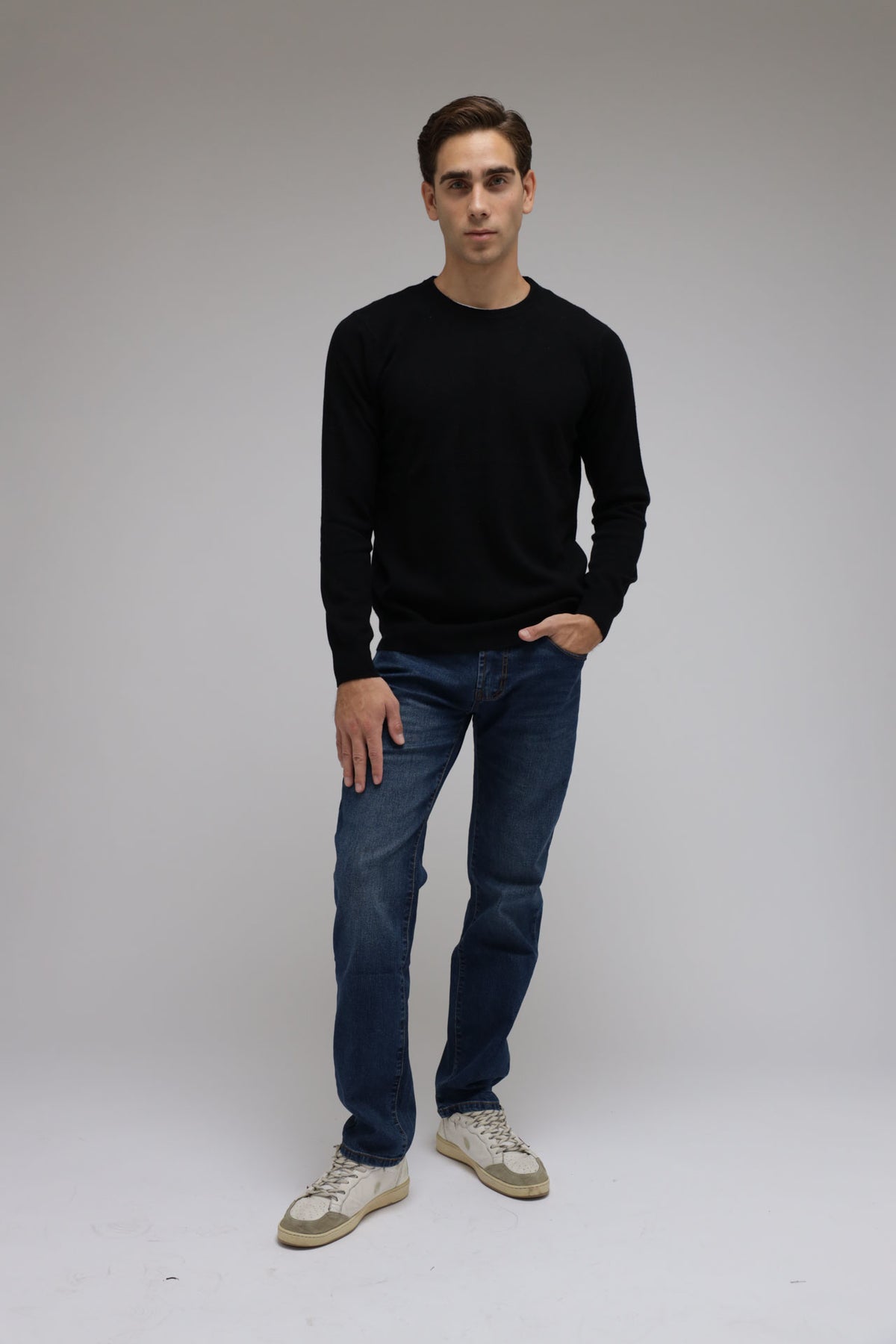 Girocollo in lana e cashmere Premium