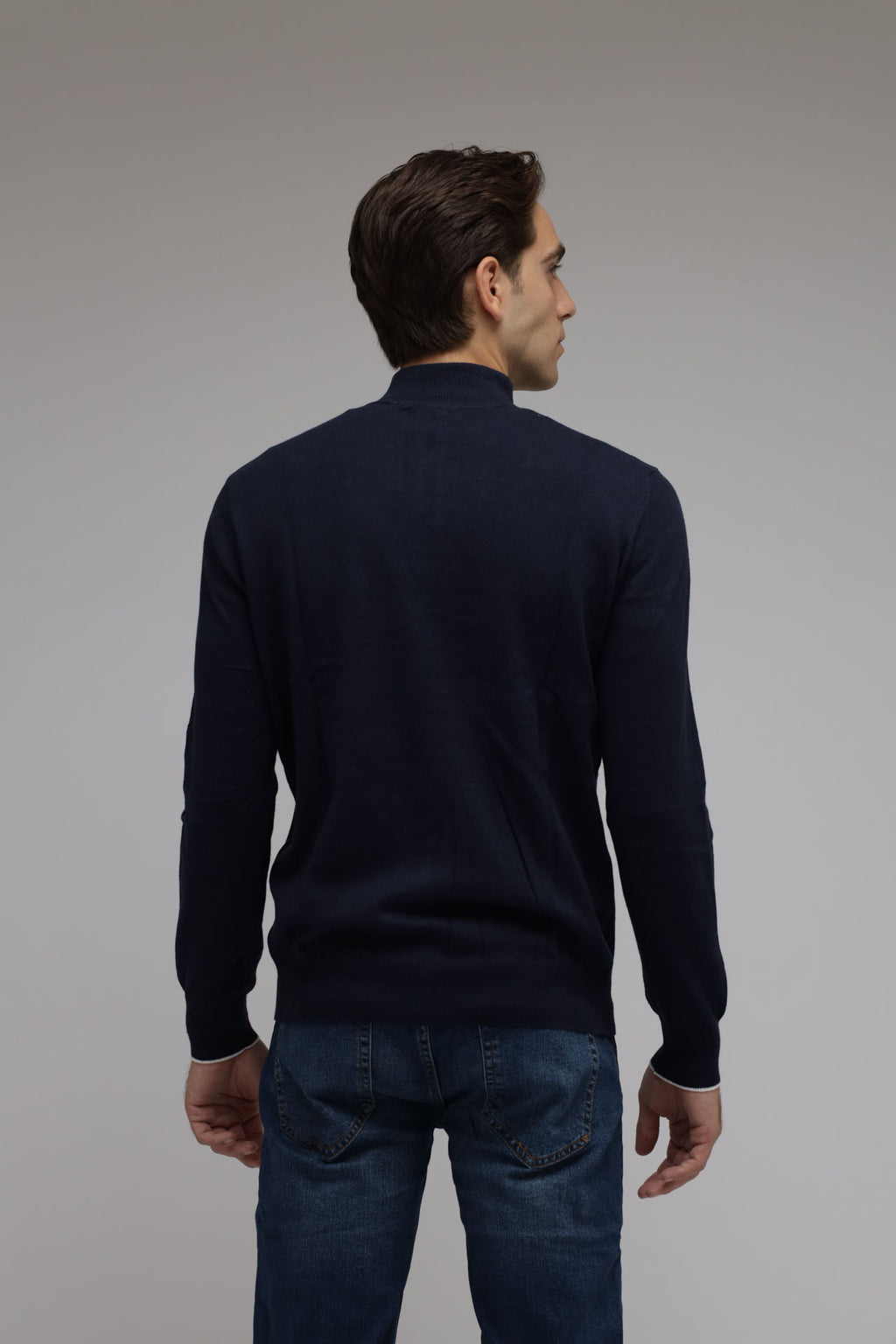 Half zip cotone e cashmere Premium