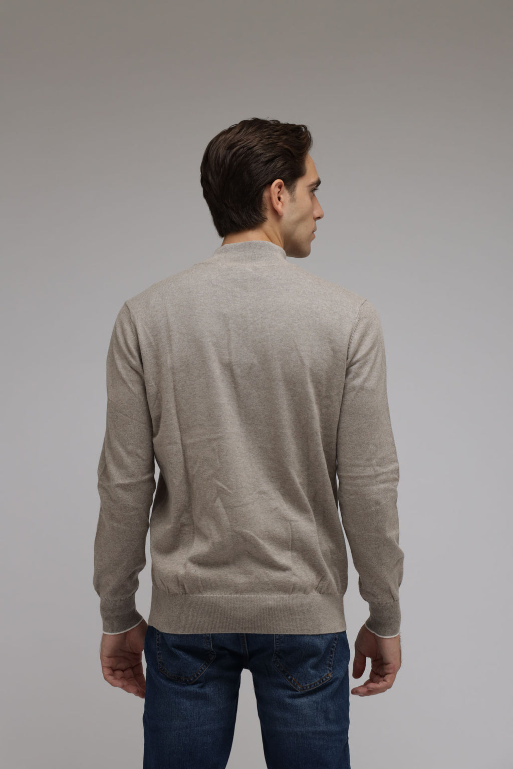 Half zip cotone e cashmere Premium