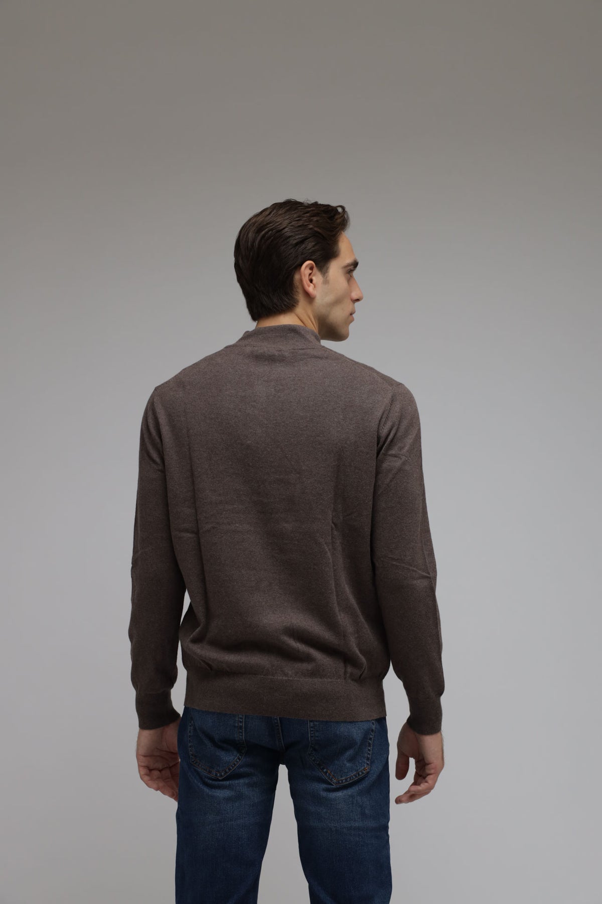 Half zip cotone e cashmere Premium
