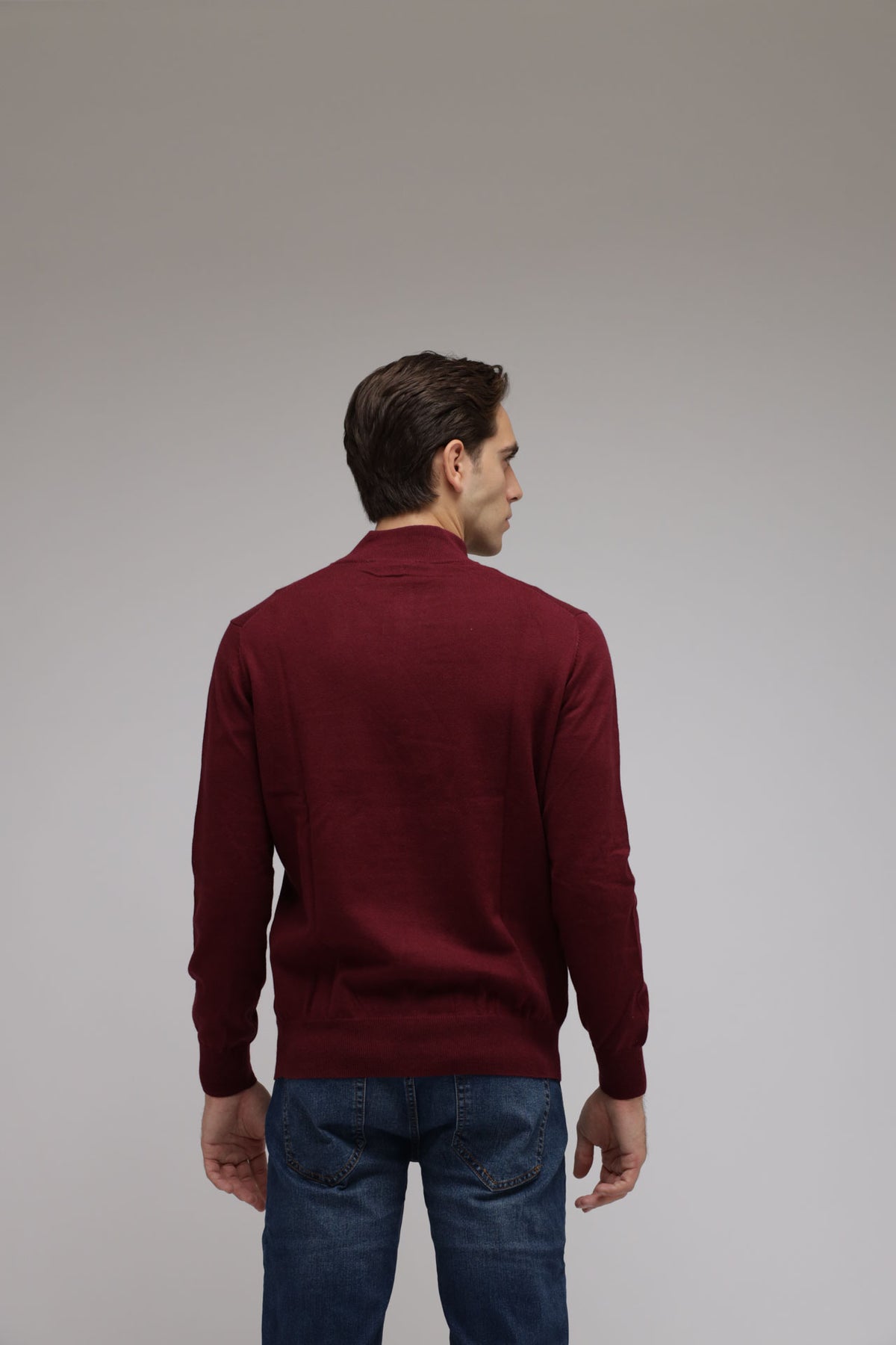 Half zip cotone e cashmere Premium