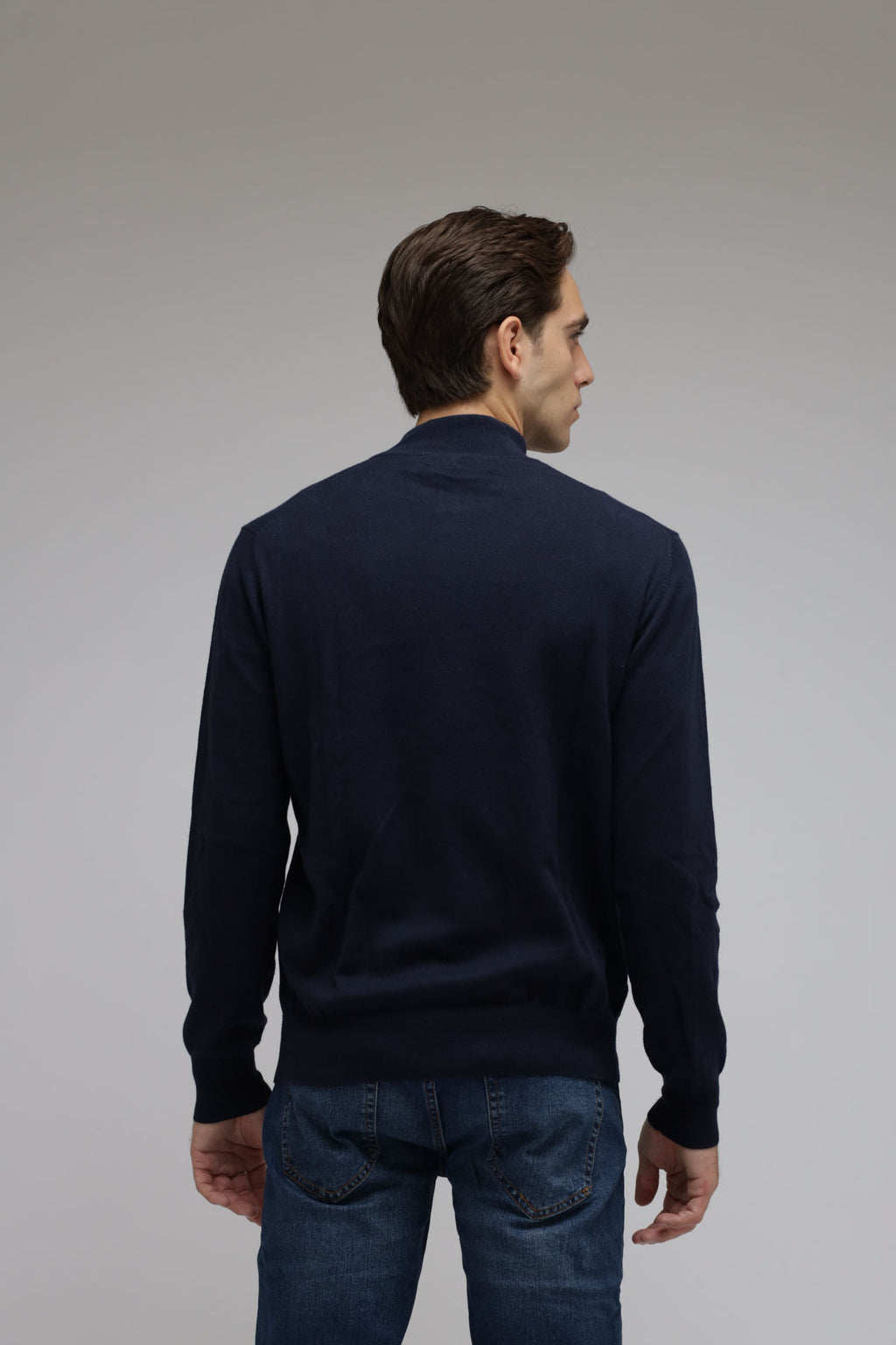 Half zip cotone e cashmere Premium