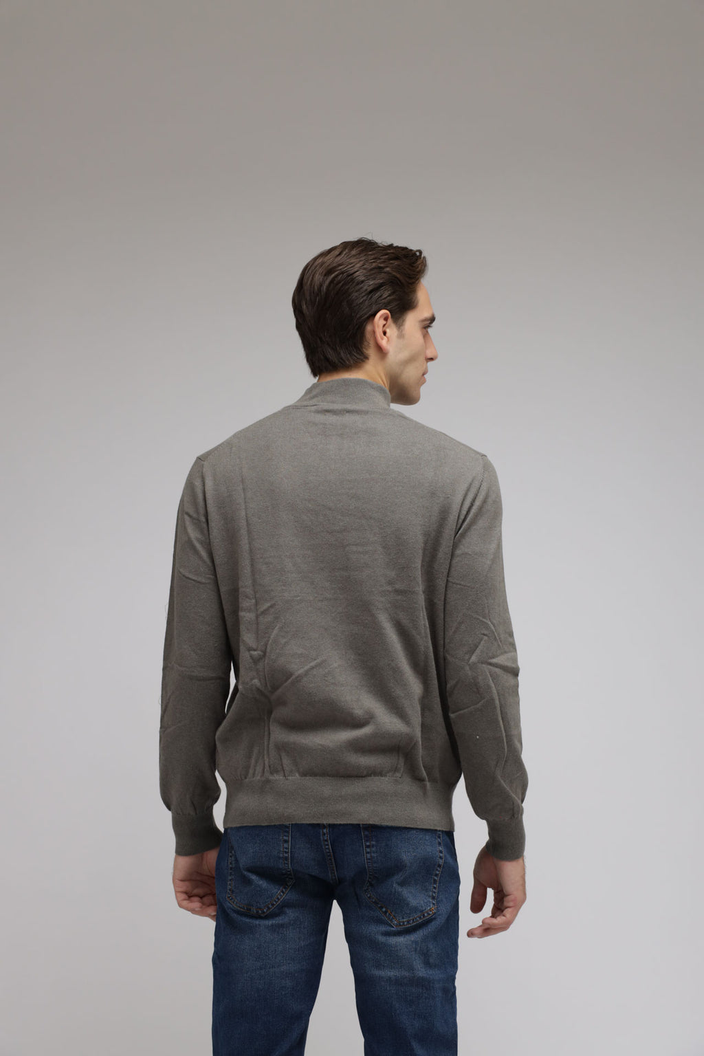 Half zip cotone e cashmere Premium