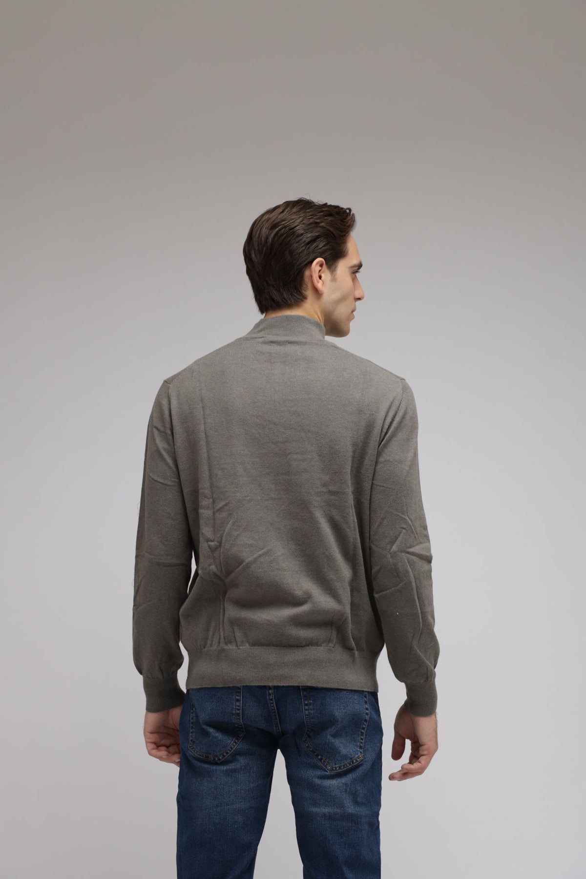 Half zip cotone e cashmere Premium