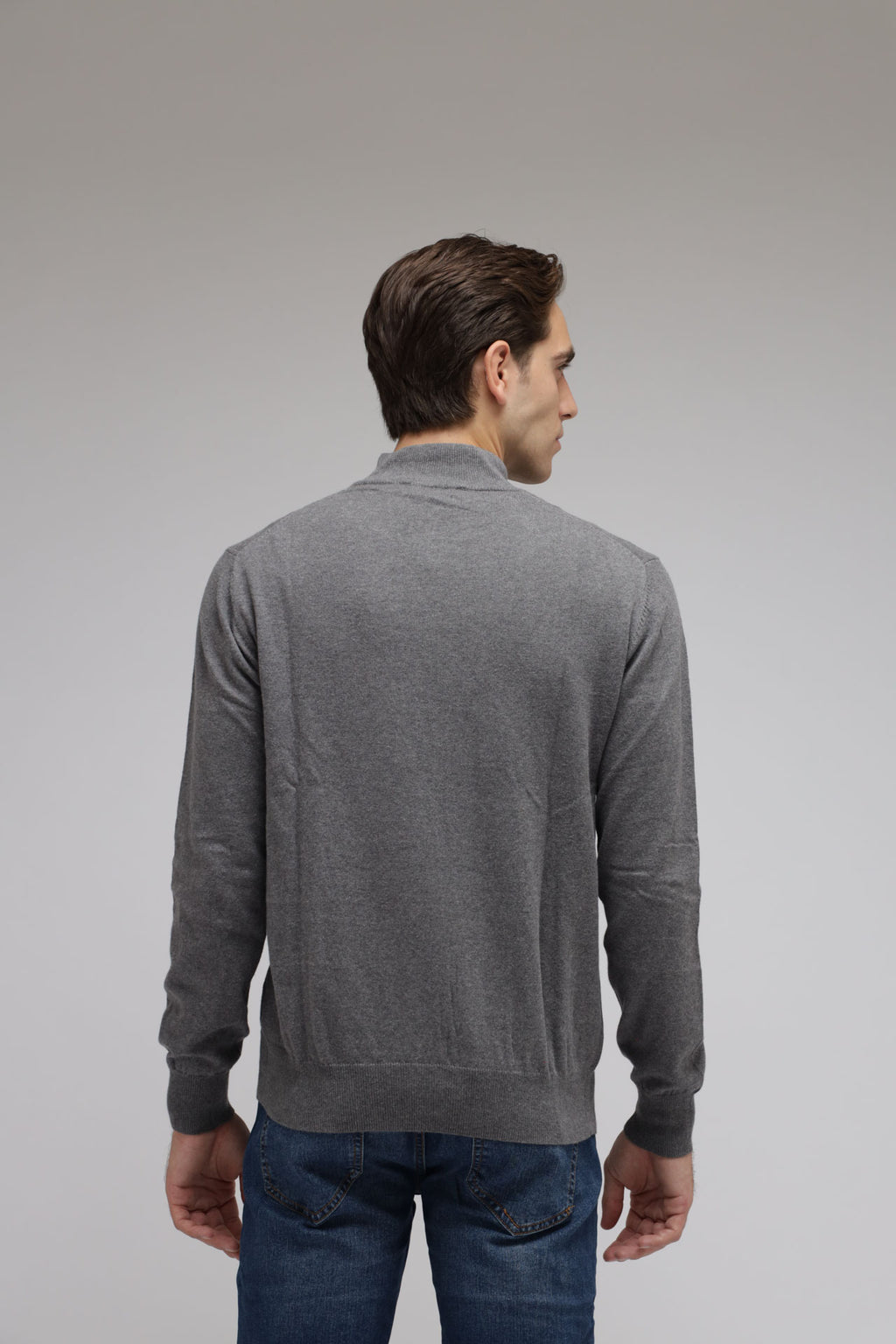 Half zip cotone e cashmere Premium