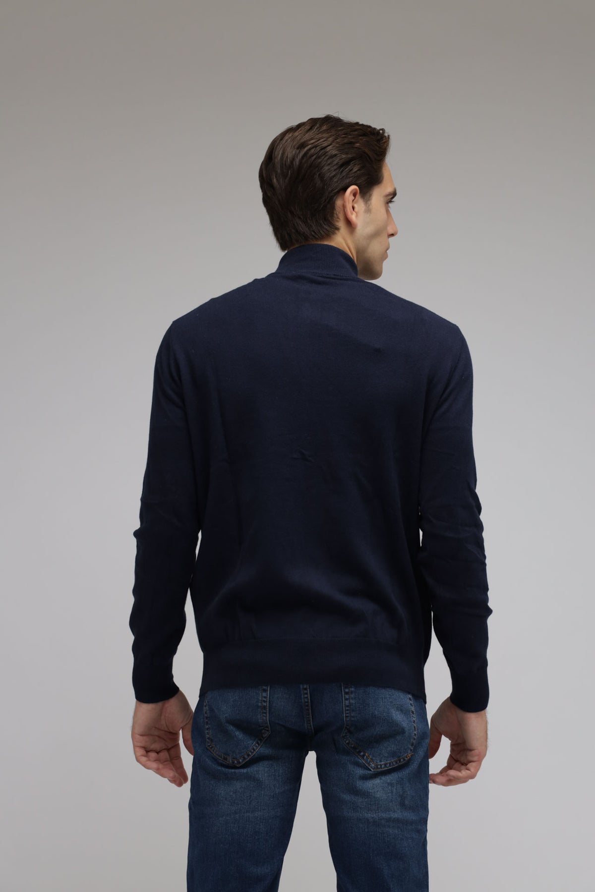 Cardigan full zip cotone e cashmere Premium