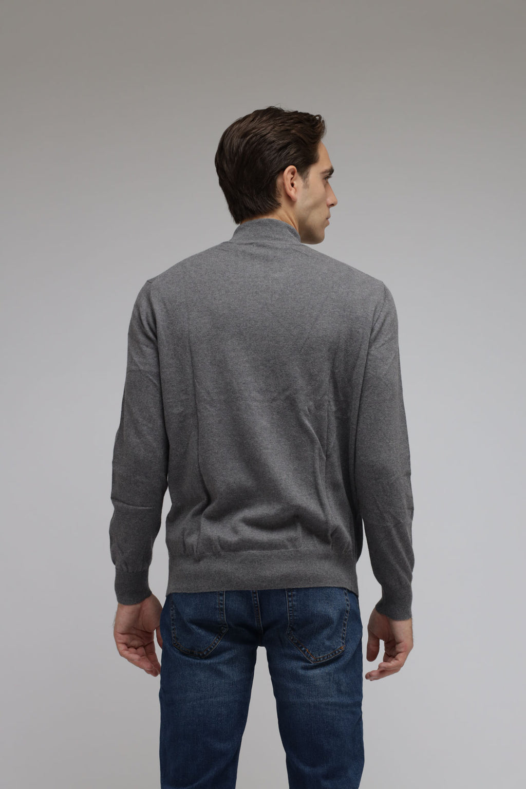 Cardigan full zip cotone e cashmere Premium