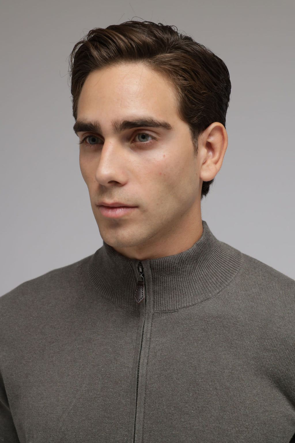 Cardigan full zip cotone e cashmere Premium