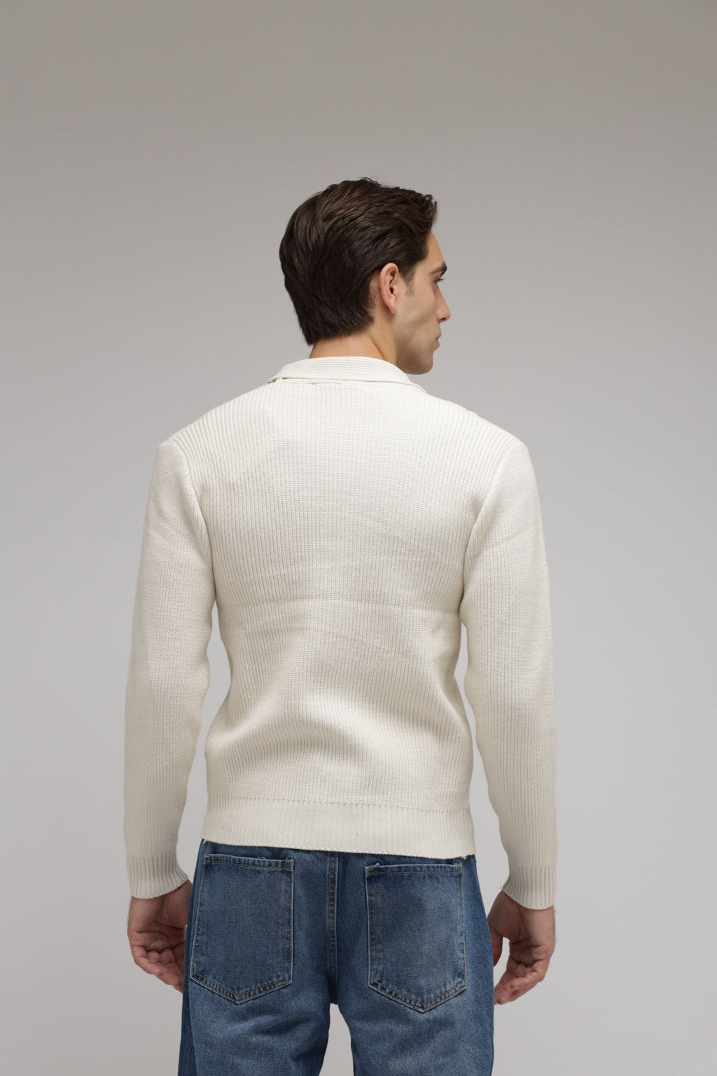 Cardigan con trecce a coste