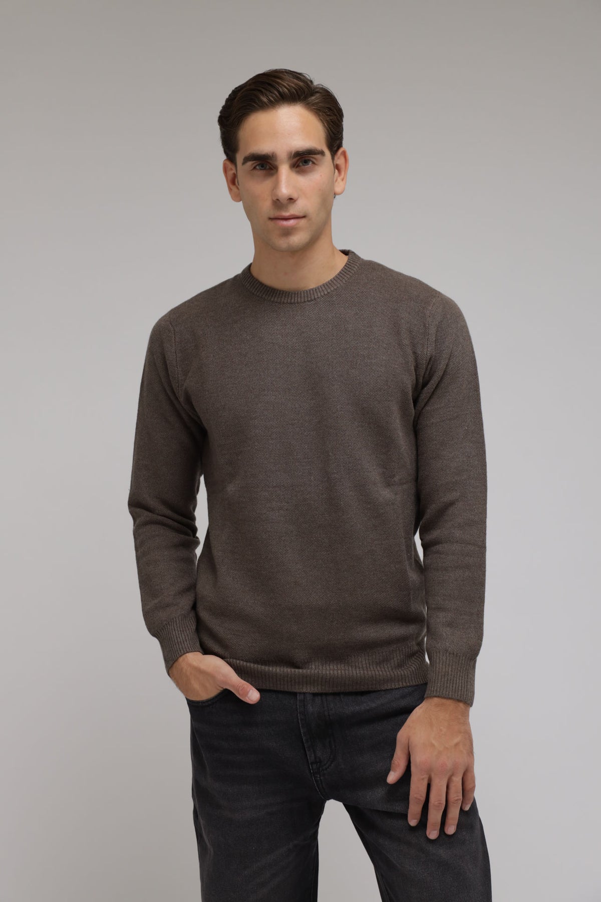 Maglia nido d’ape misto lana