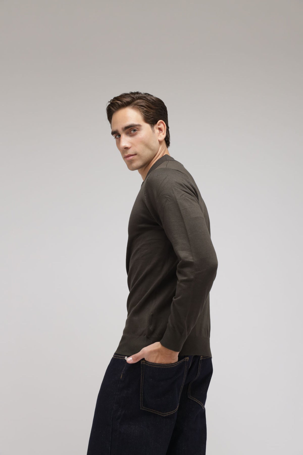 Polo con zip in maglia