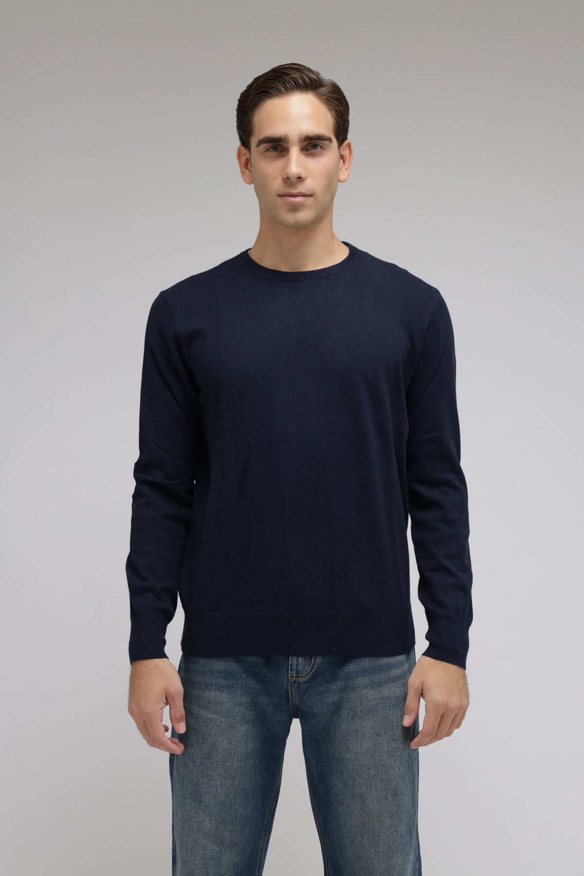 Girocollo Cotone e Cashmere Premium