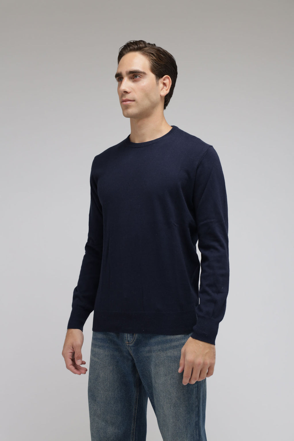 Girocollo Cotone e Cashmere Premium