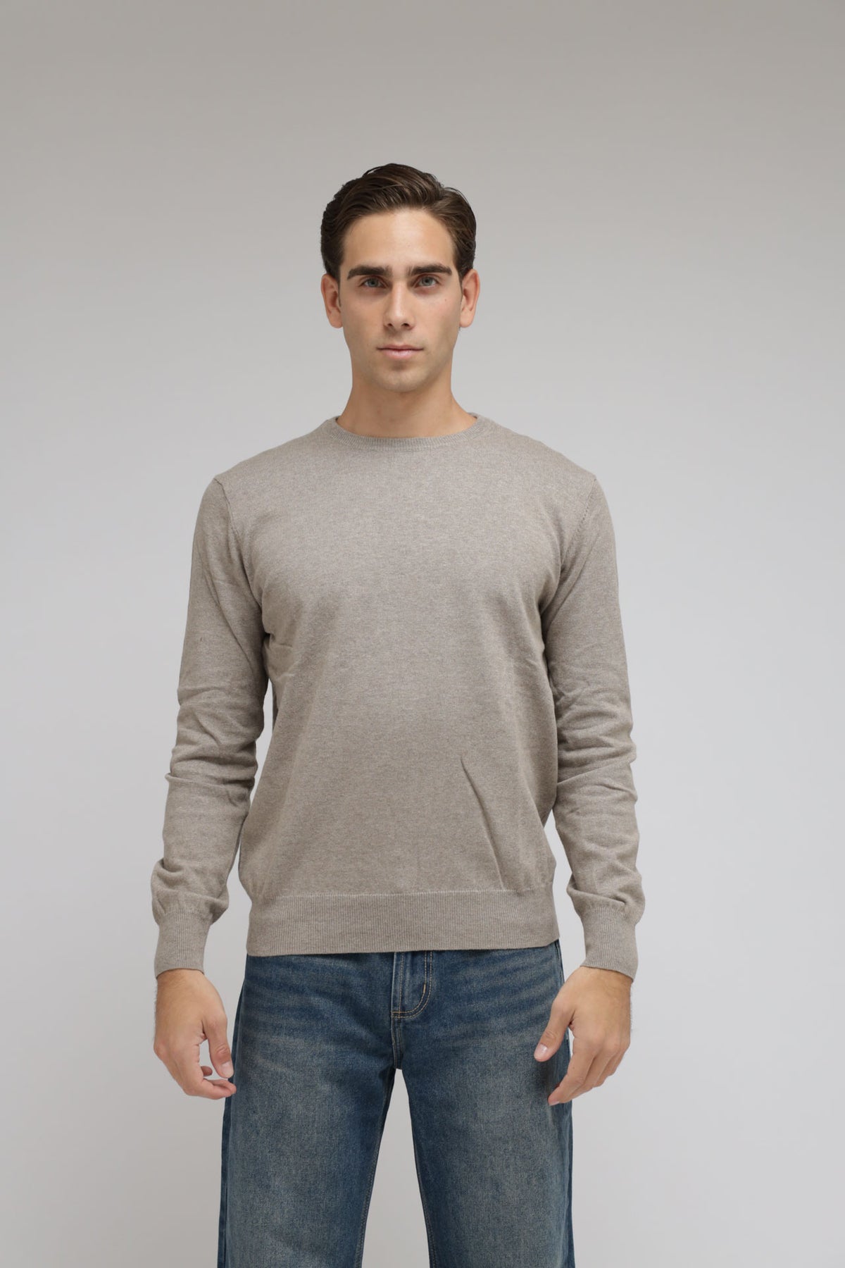 Girocollo Cotone e Cashmere Premium