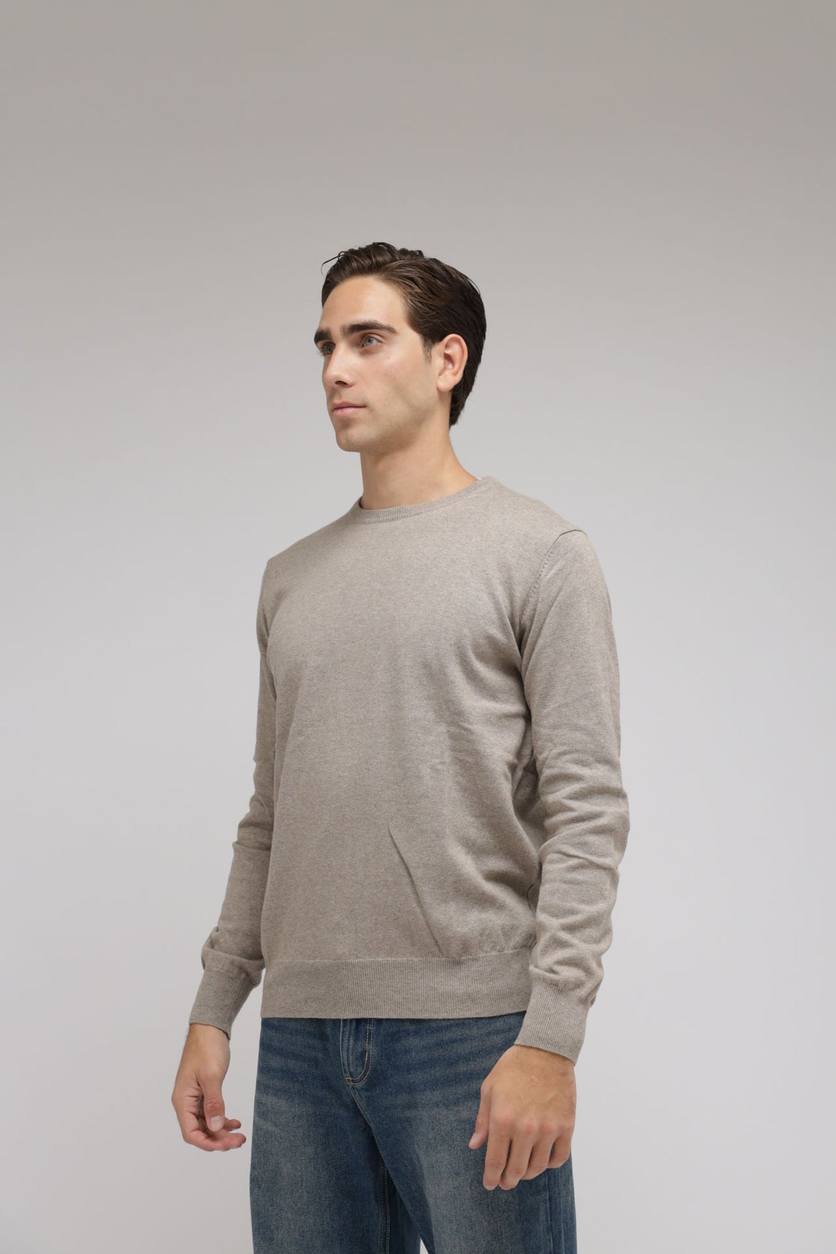 Girocollo Cotone e Cashmere Premium