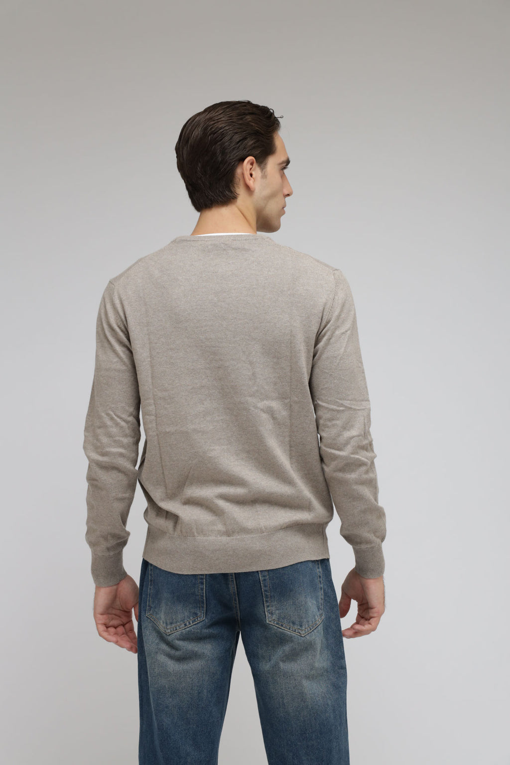Girocollo Cotone e Cashmere Premium