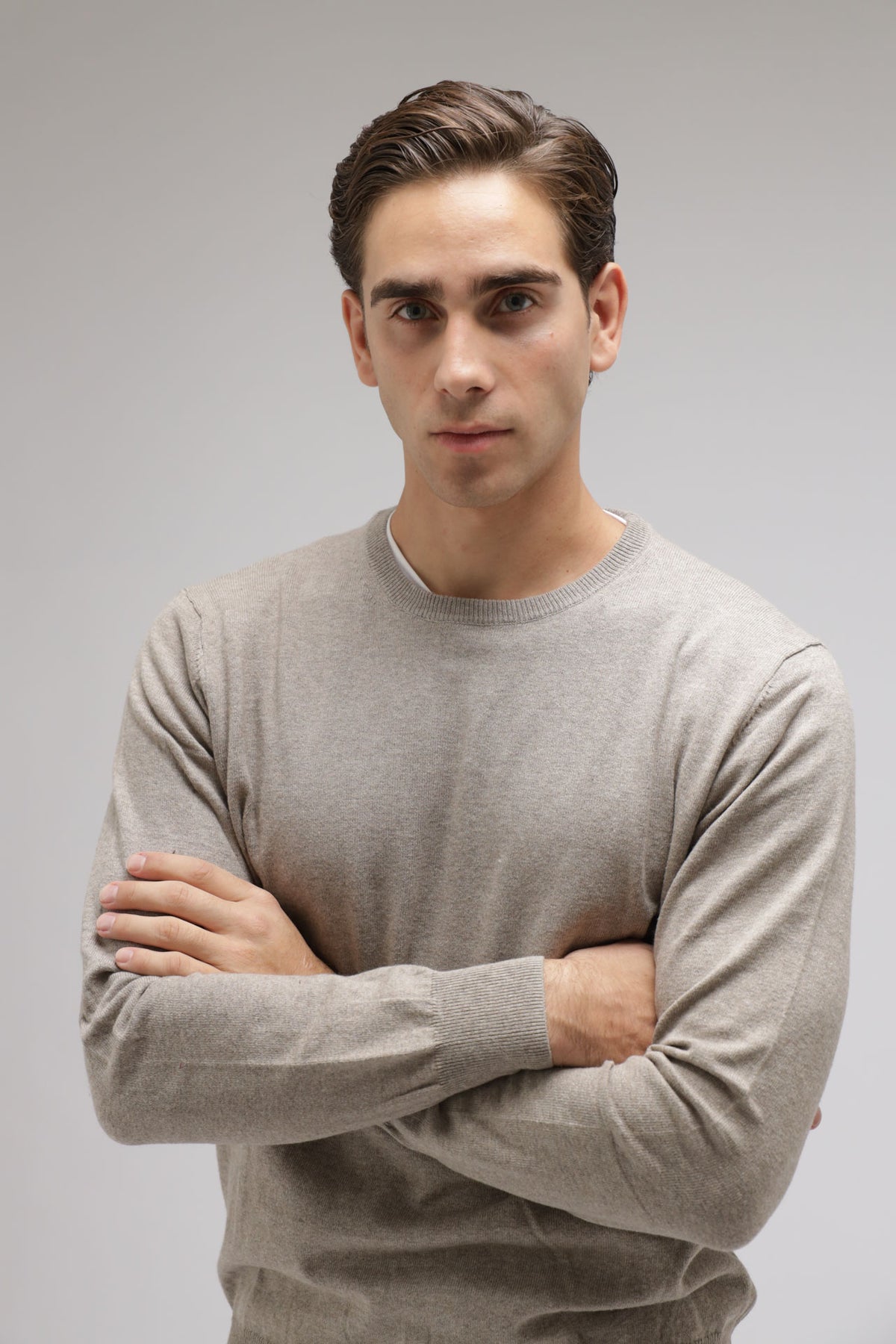 Girocollo Cotone e Cashmere Premium