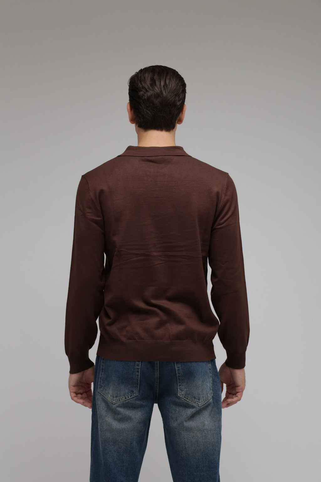 Polo scollo V in maglia