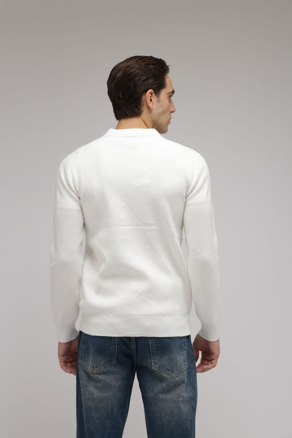 Cardigan full zip con collo