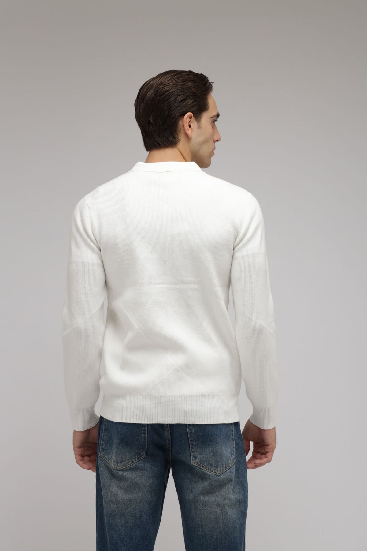 Cardigan full zip con collo