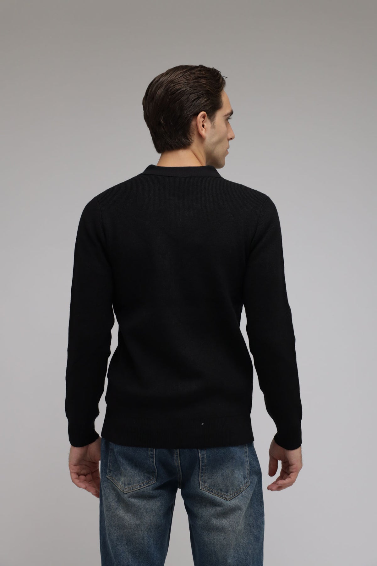 Cardigan full zip con collo
