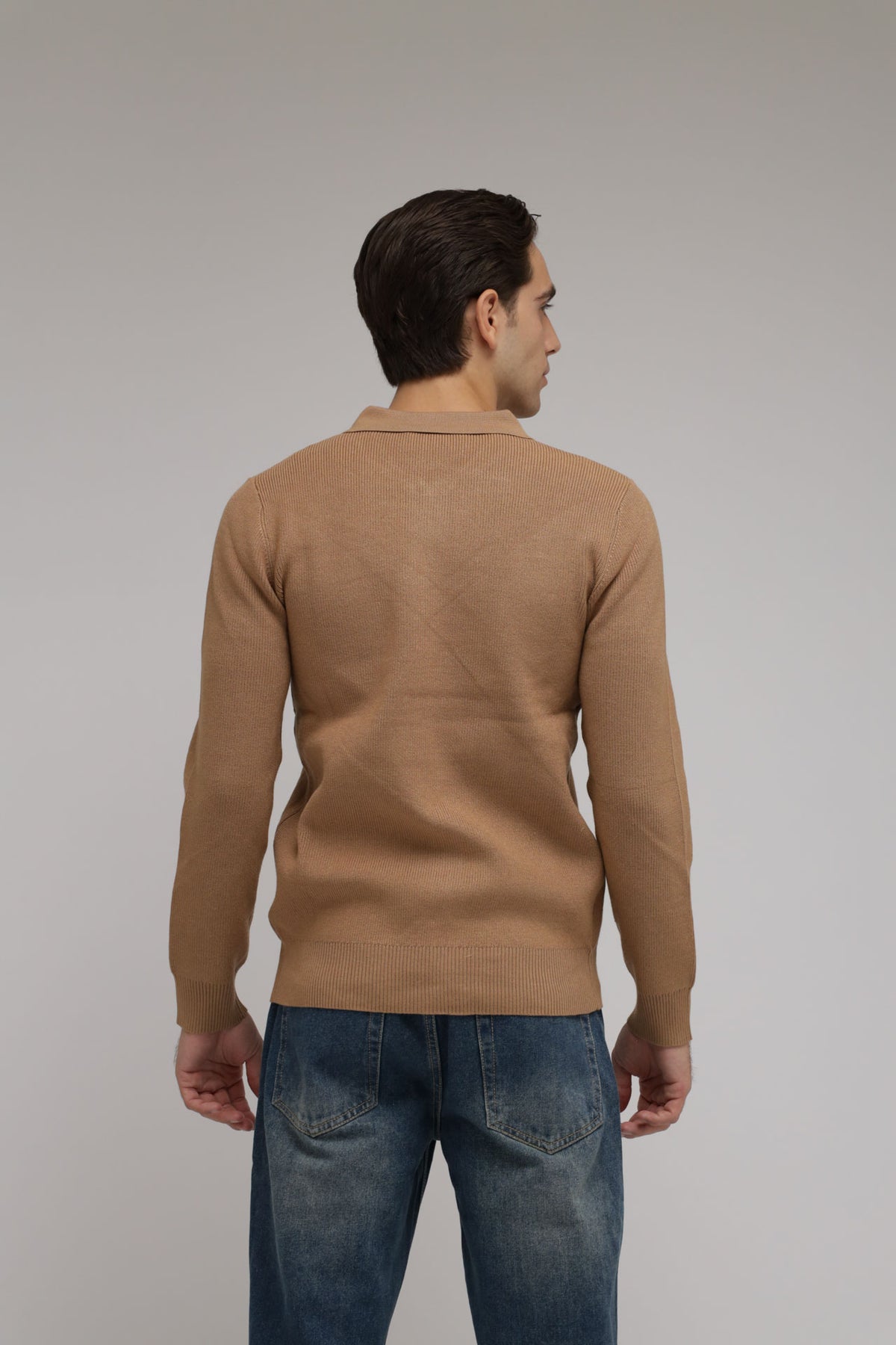 Cardigan full zip con collo