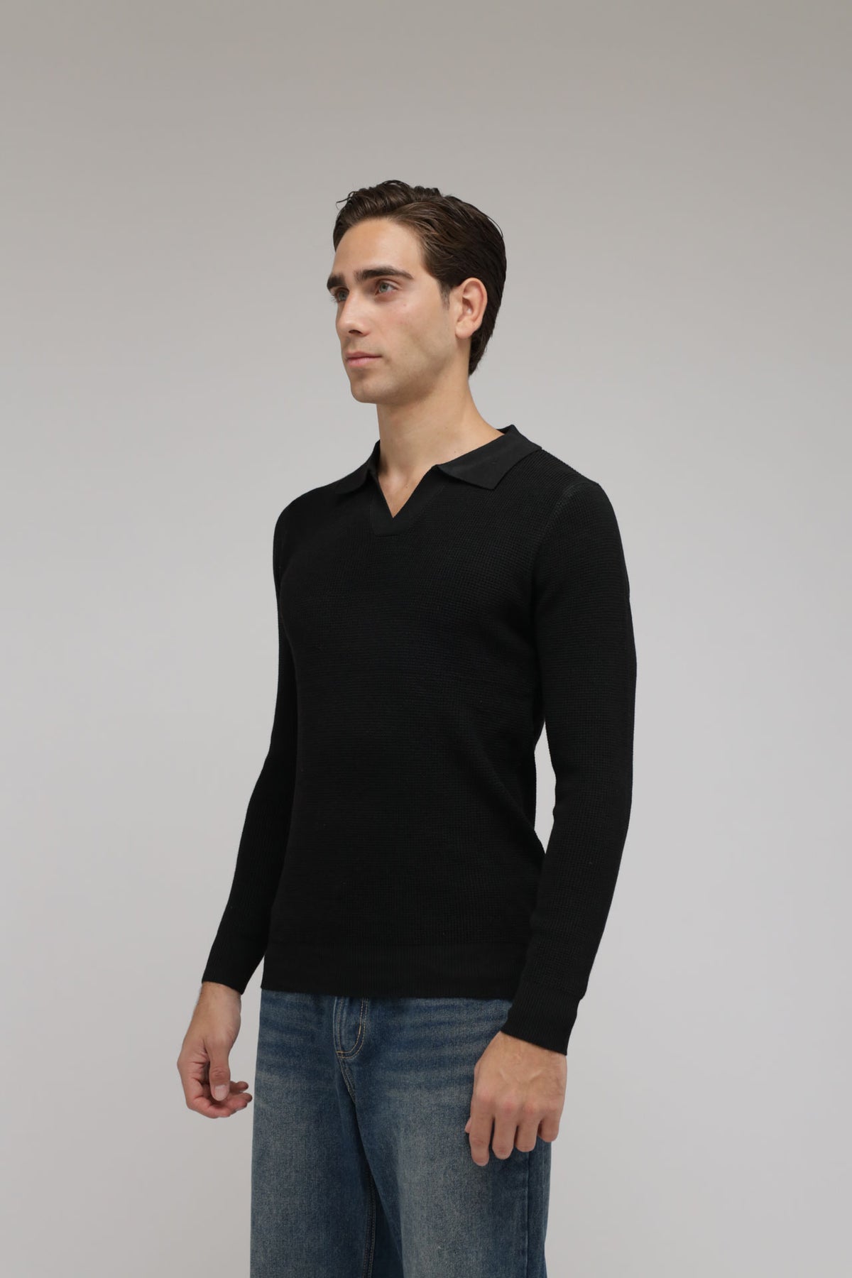 Polo scollo V nido d’ape