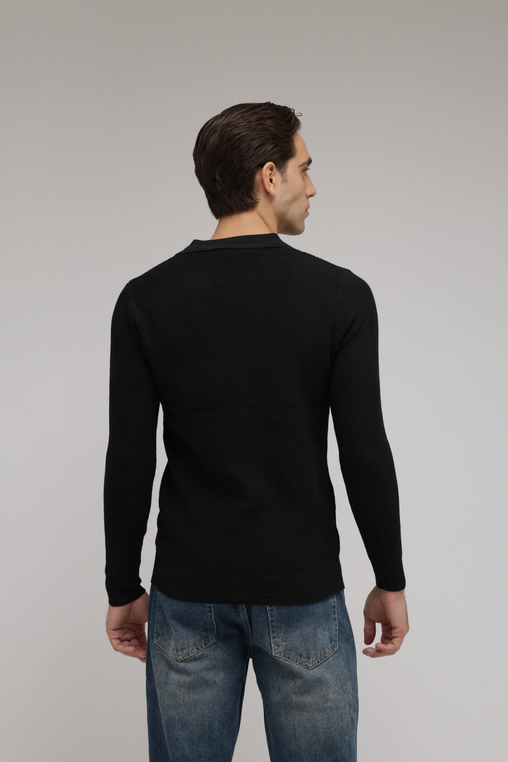 Polo scollo V nido d’ape