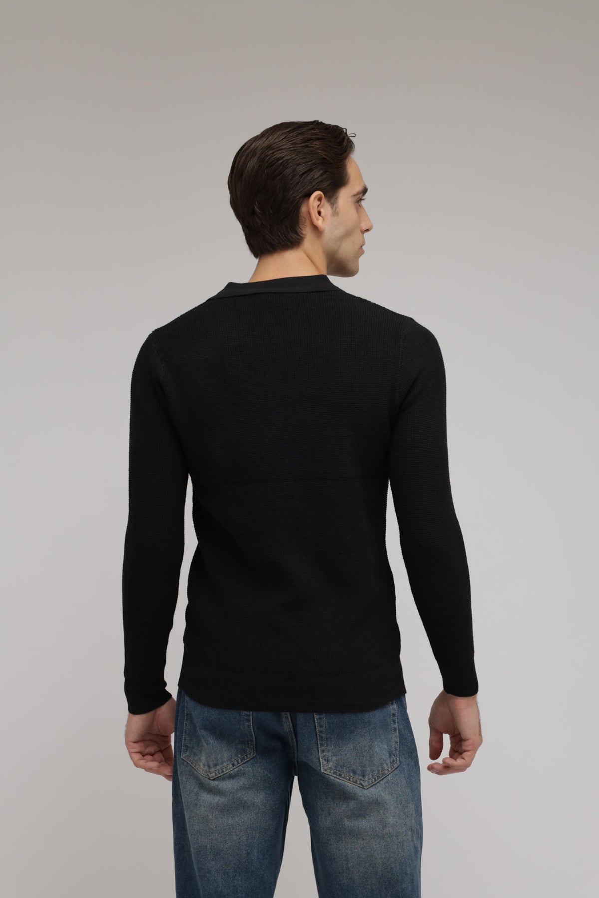 Polo scollo V nido d’ape