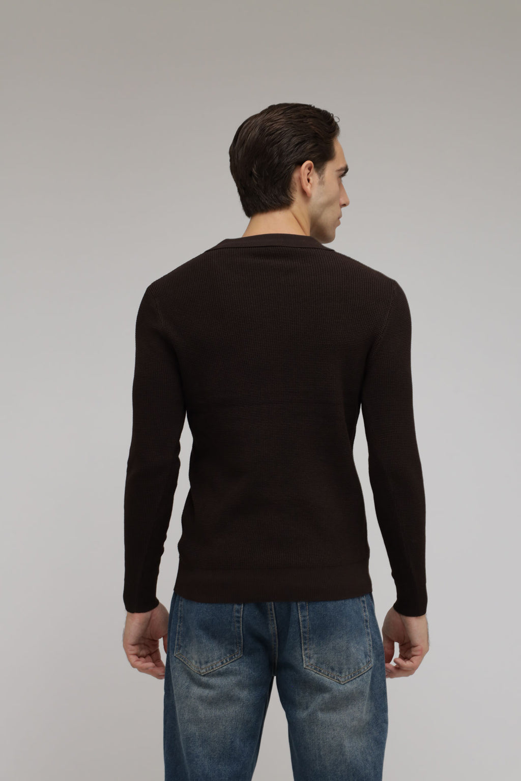 Polo scollo V nido d’ape