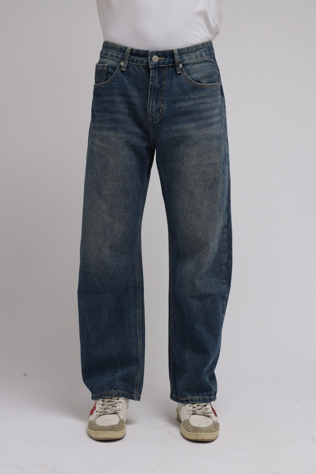 Jeans baggy sabbiato