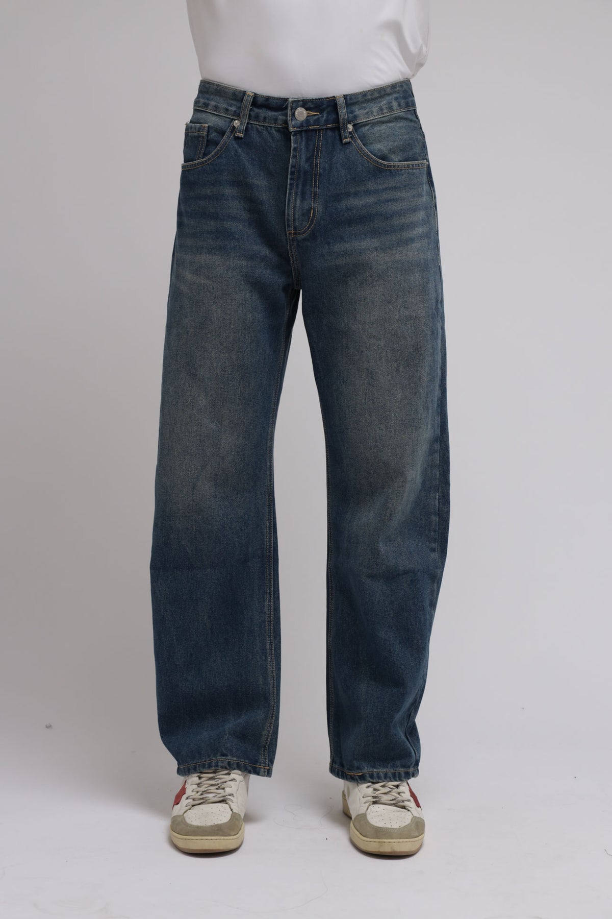 Jeans baggy sabbiato