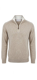 Half zip cotone e cashmere Premium
